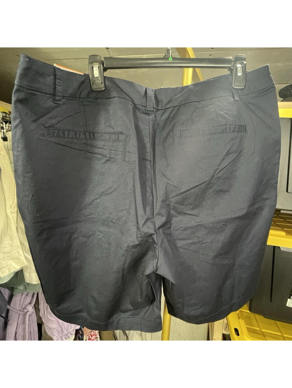 NWT Matty M Women's Navy Chino Shorts Size 2XL High Rise Stretch Walking - Picture 3 of 8